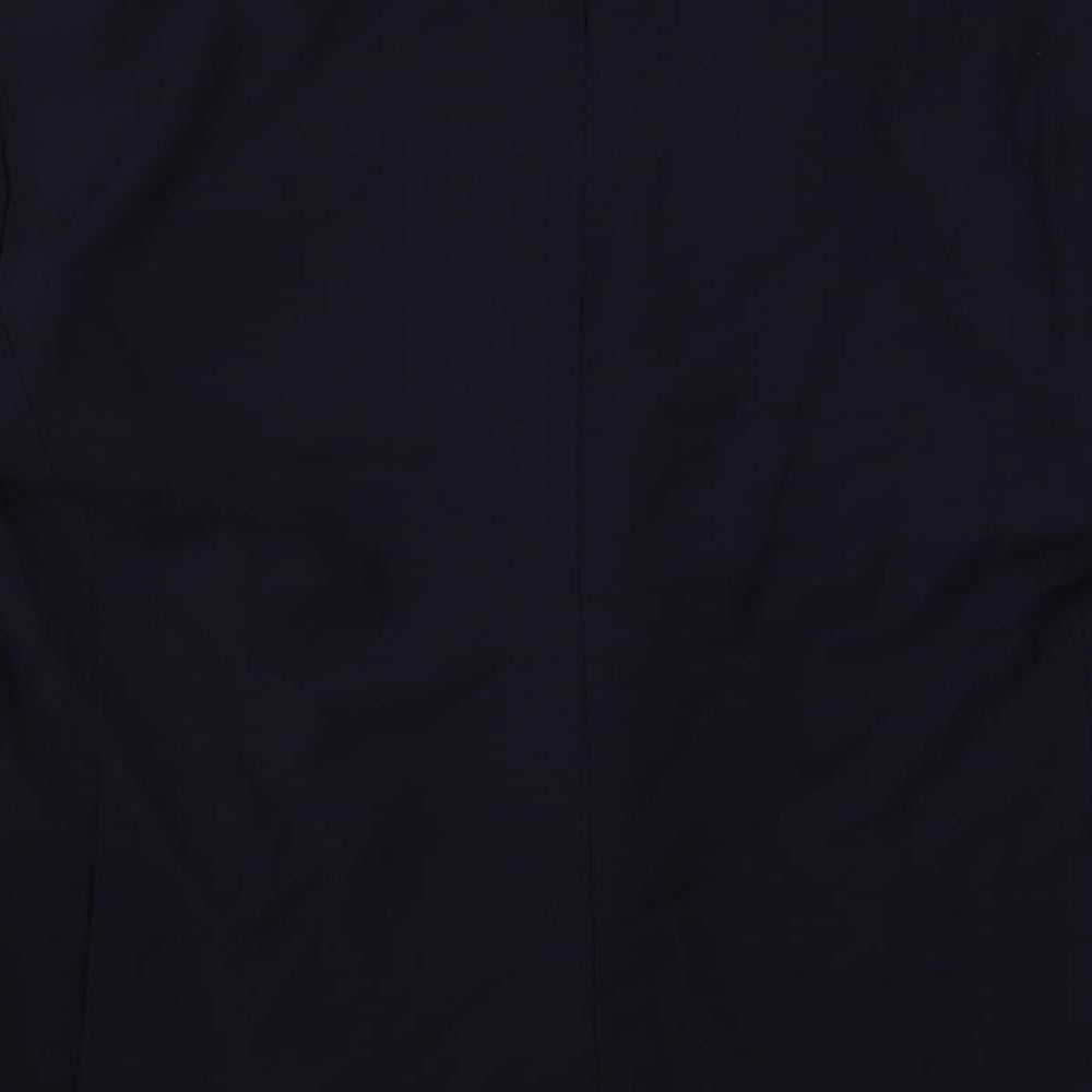 Brand and care label for Autograph men’s blue wool jacket suit jacket, size 44, regular