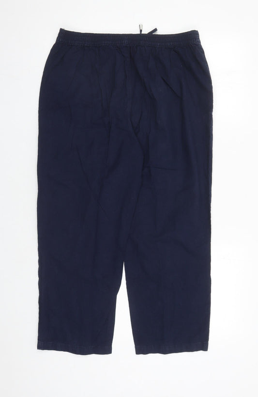 Womens UK Size 32 in EWM Regular Fit Blue Trousers