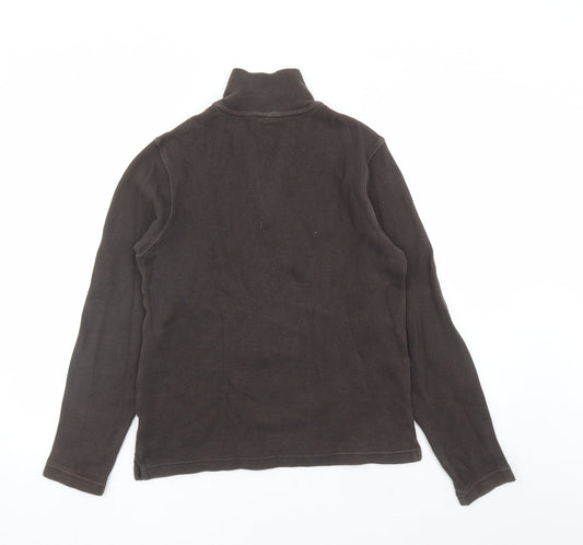 Gap Womens Brown Cotton Pullover Sweatshirt Size XS Zip