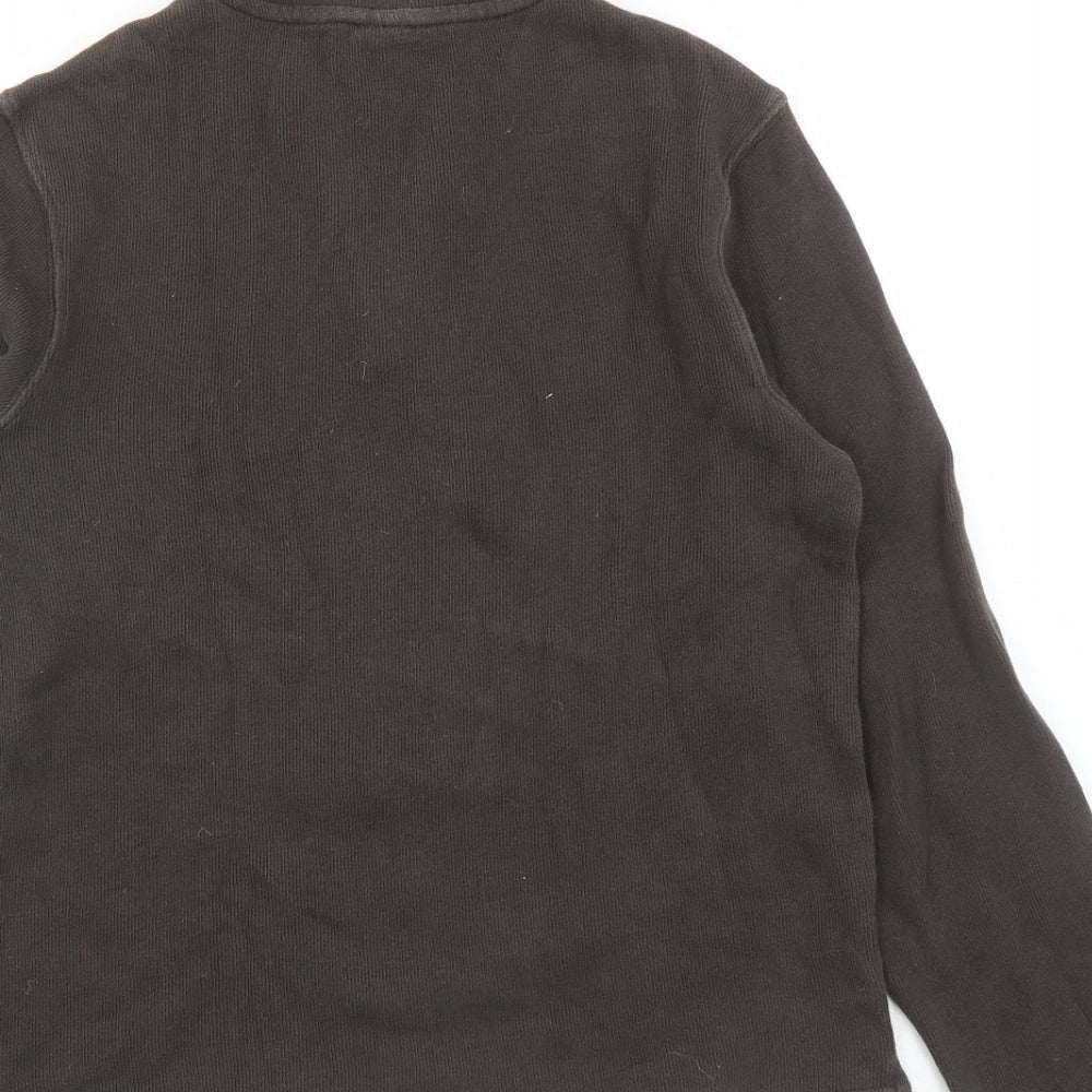 Gap Womens Brown Cotton Pullover Sweatshirt Size XS Zip