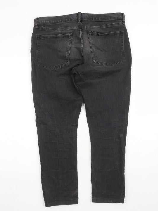 Gap Mens Black Cotton Skinny Jeans Size 34 in L28 in Regular Zip