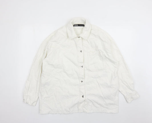 Womens UK Size XS Zara White Jacket