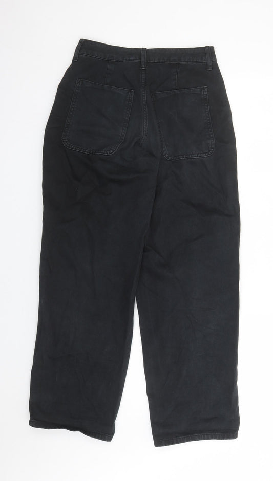 ASOS Womens Black Cotton Mom Jeans Size 6 L29 in Regular Zip