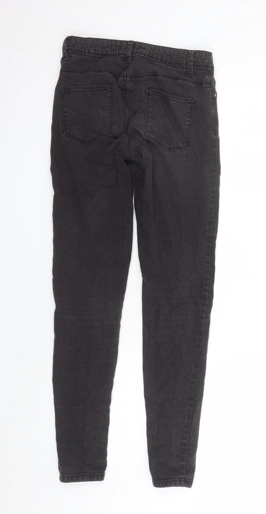 Denim & Co. Womens Black Cotton Skinny Jeans Size 10 L29 in Regular Zip