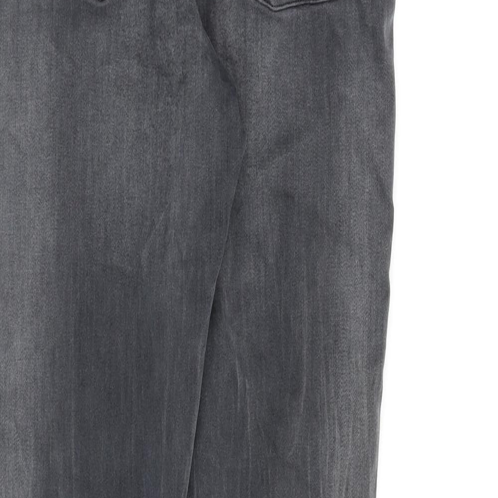 Scotch & Soda Womens Grey Cotton Straight Jeans Size 28 in L30 in Regular Zip