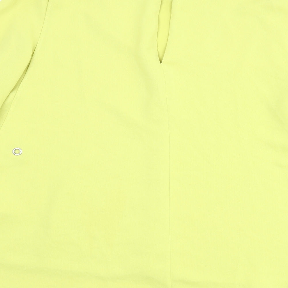 Autograph Womens Green Polyester Basic Blouse Size 10 Round Neck - Layered