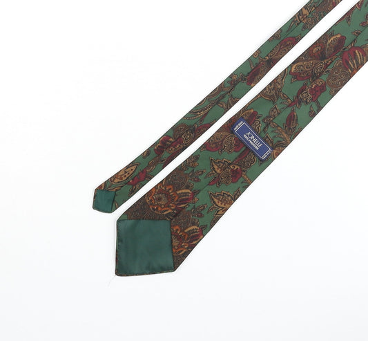 Jonelle Mens Multicoloured Geometric Polyester Pointed Tie One Size - Floral