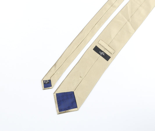 Mens Milan Gold No Pattern Pointed Tie