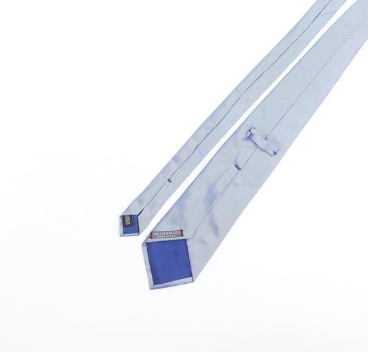 Michaelis Mens Blue Striped Silk Pointed Tie One Size