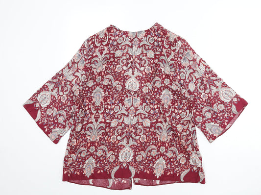 Womens UK Size 8 New Look Multicoloured Basic Blouse
