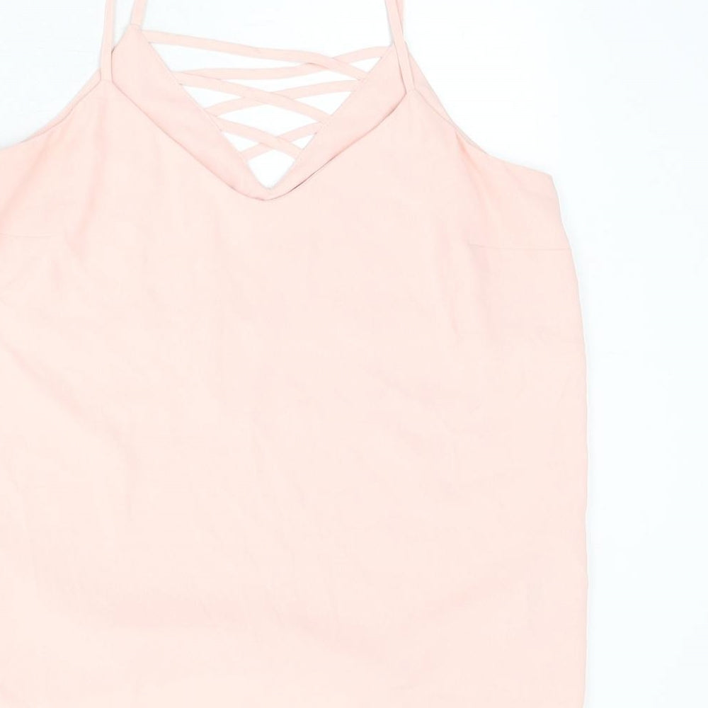 Womens UK Size 10 New Look Pink Camisole Tank