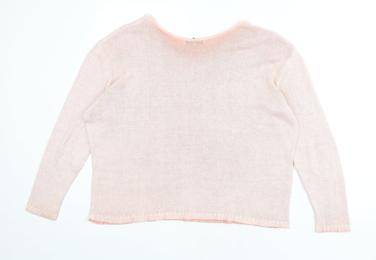 Womens UK Size S Sandwich Pink Pullover Jumper