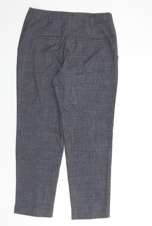 NEXT Womens Blue Polyester Dress Pants Trousers Size 12 L25 in Regular Zip