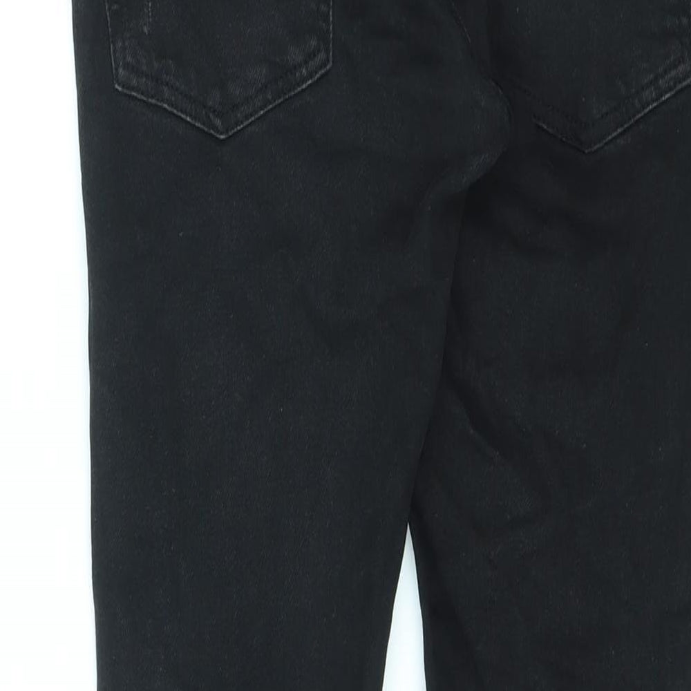Bershka Womens Black Cotton Skinny Jeans Size 10 L27 in Regular Zip