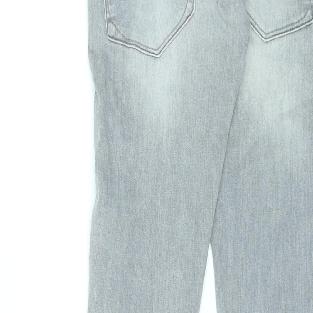 River Island Womens Grey Cotton Skinny Jeans Size 26 L30 in Regular Zip