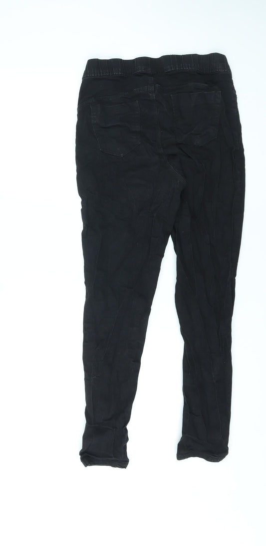 Denim & Co. Womens Black Cotton Jegging Jeans Size 14 L26 in Regular