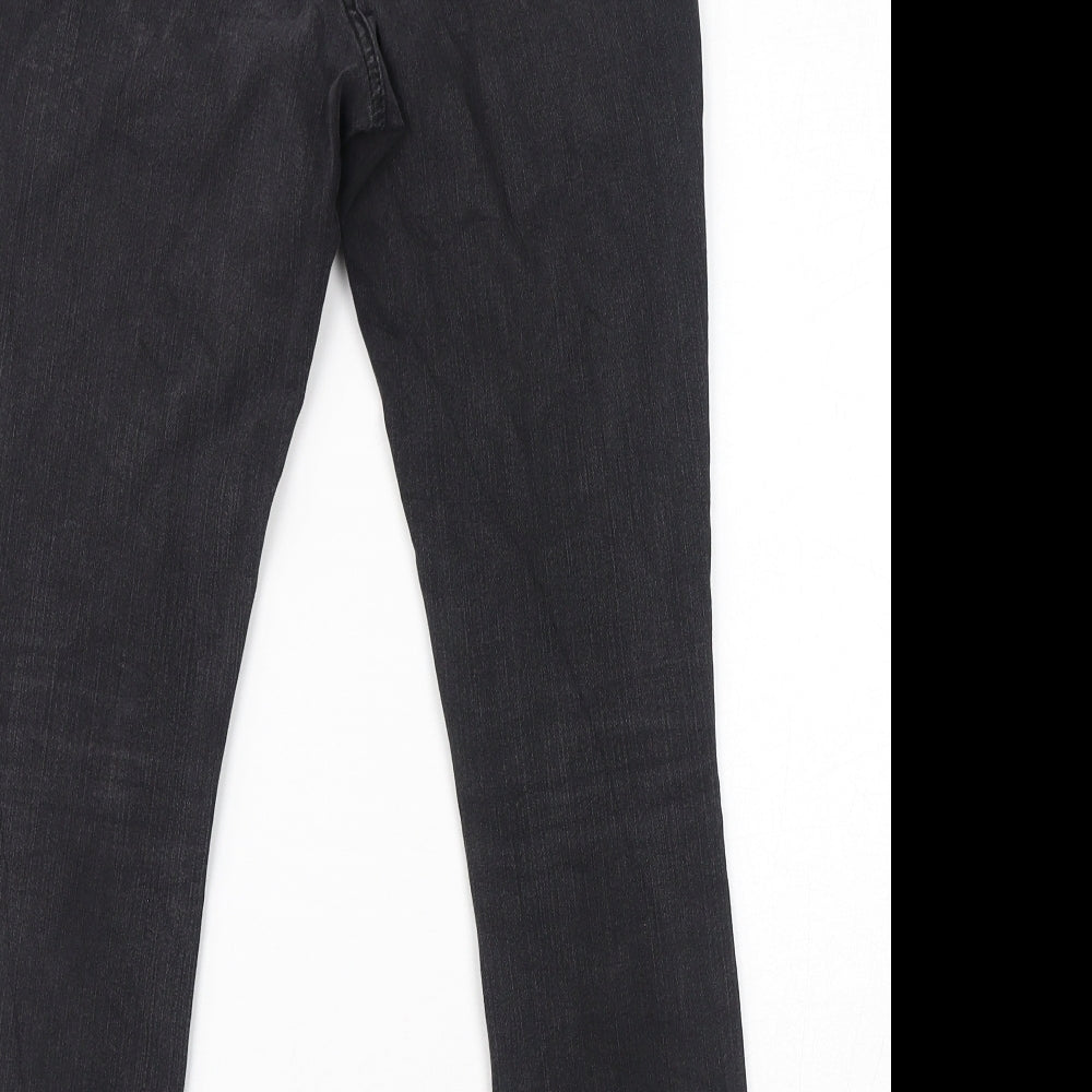 George Womens Black Cotton Skinny Jeans Size 8 L25 in Regular Zip