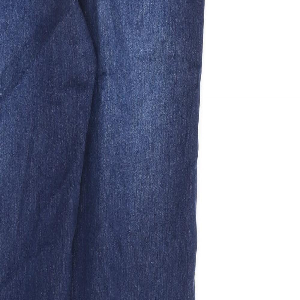 PRETTYLITTLETHING Womens Blue Cotton Skinny Jeans Size 6 L28 in Regular Zip