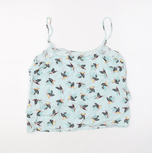 Womens UK Size 8 Oasis Blue Basic Tank