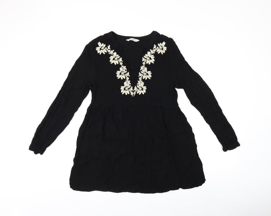 Womens UK Size S Brave Soul Black Basic Blouse
