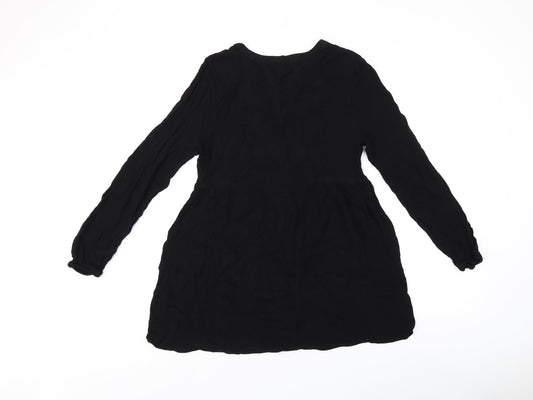 Womens UK Size S Brave Soul Black Basic Blouse