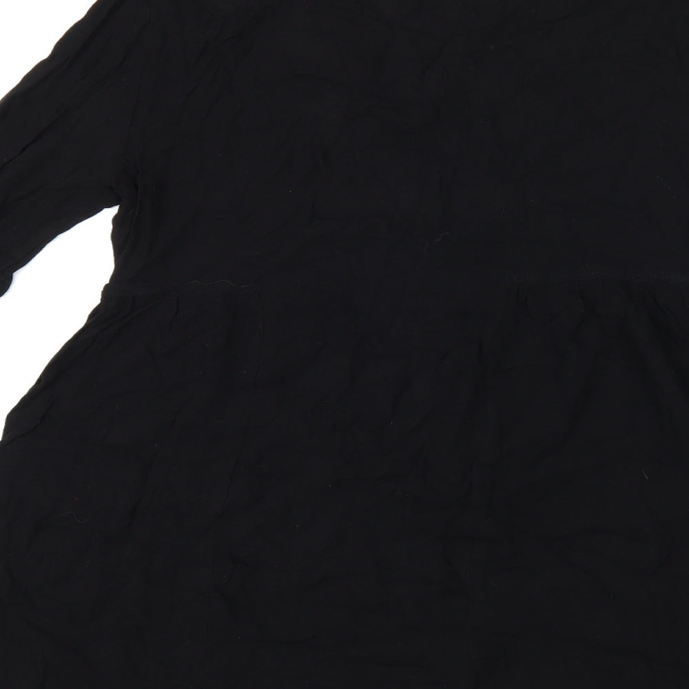 Womens UK Size S Brave Soul Black Basic Blouse