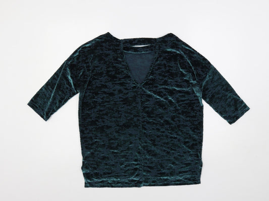 Womens UK Size 10 NEXT Green Basic Blouse