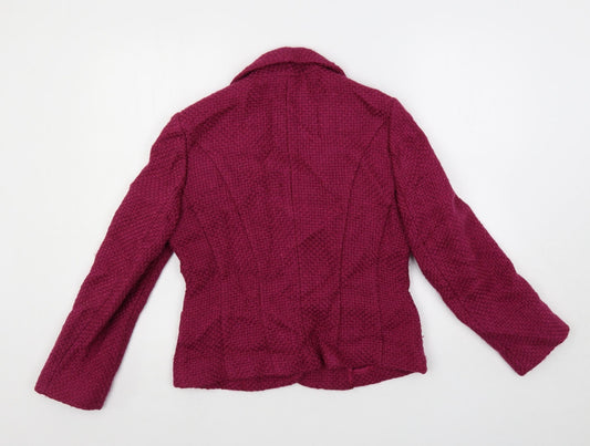 Alex & Co. Womens Purple Jacket Blazer Size 10 Button