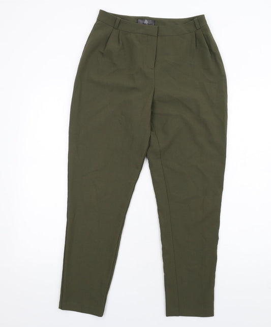 Womens UK Size 8 Missguided Regular Fit Dress Pants Green Trousers