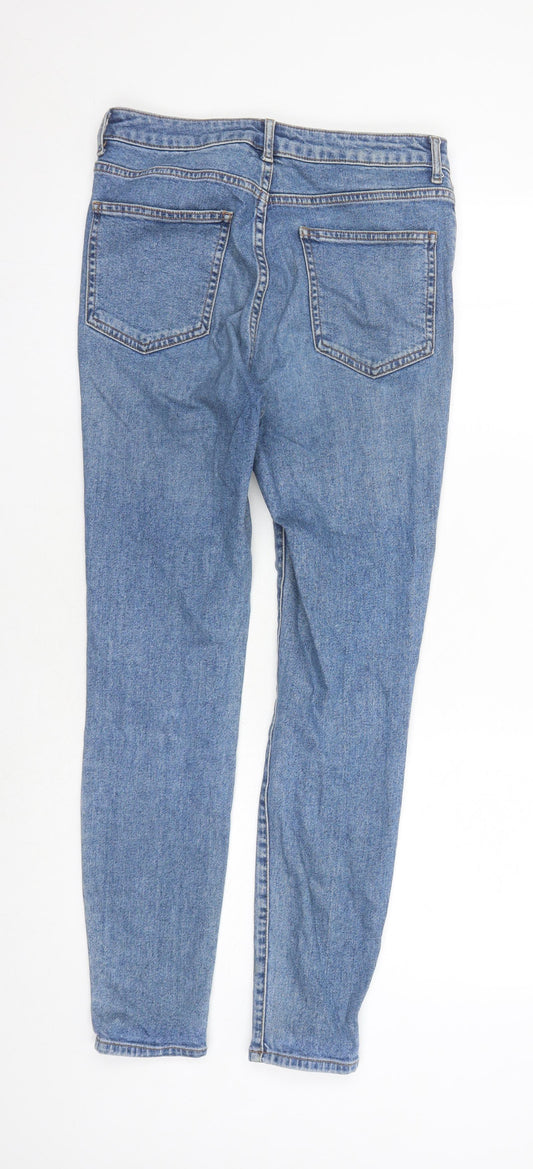 FOREVER 21 Womens Blue Cotton Skinny Jeans Size 30 in L27 in Regular Zip