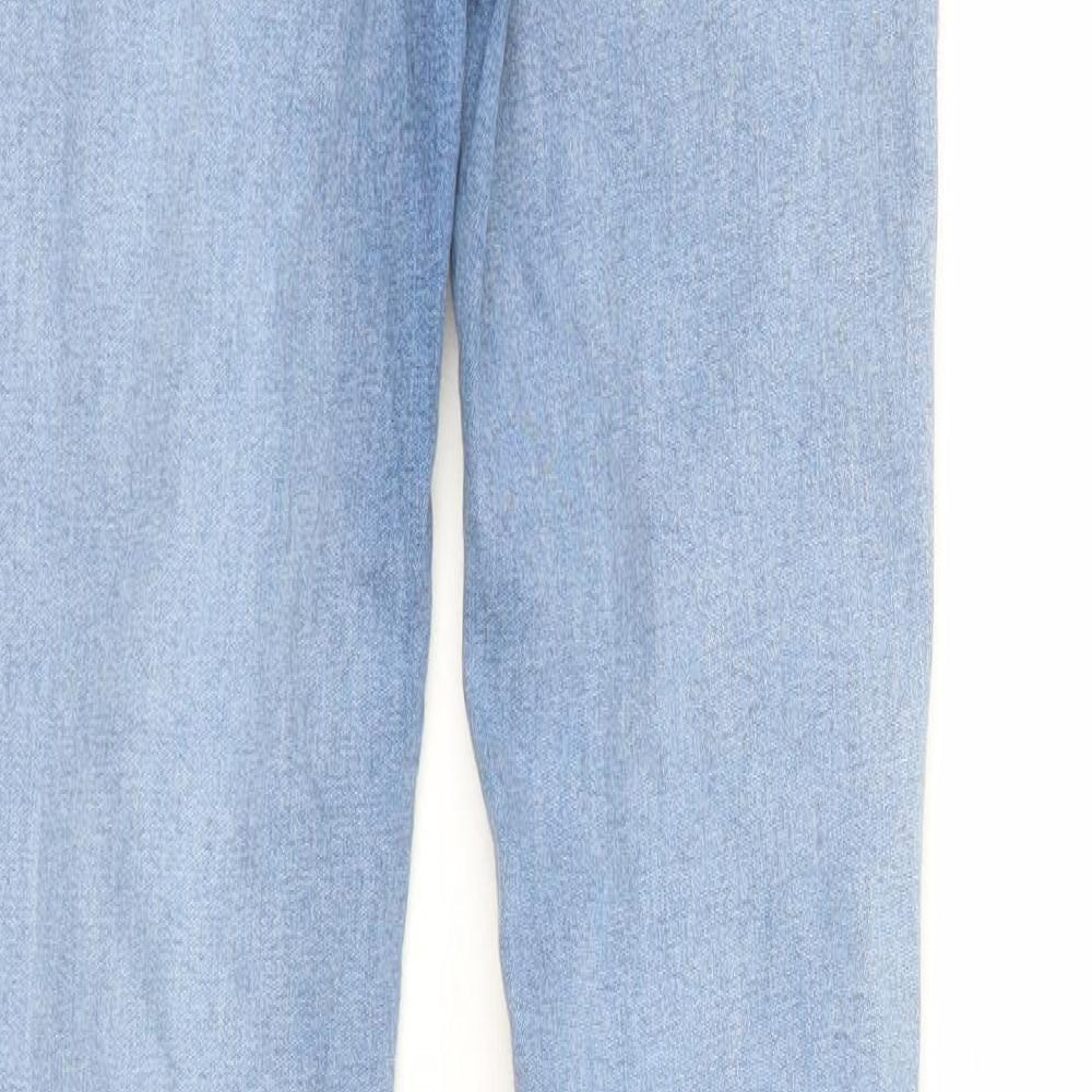 COLLUSION Womens Blue Cotton Flared Jeans Size 26 in L31 in Regular Zip