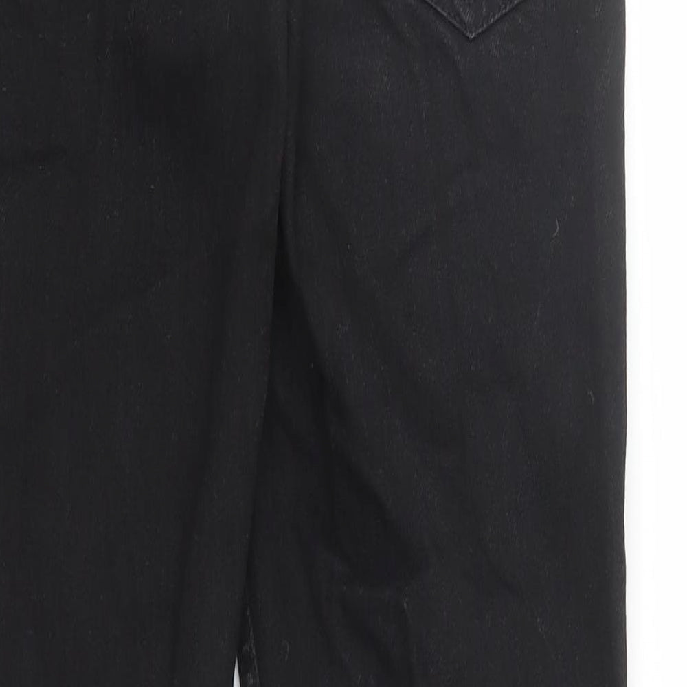 M&Co Mens Black Cotton Straight Jeans Size 30 in L31 in Regular Zip