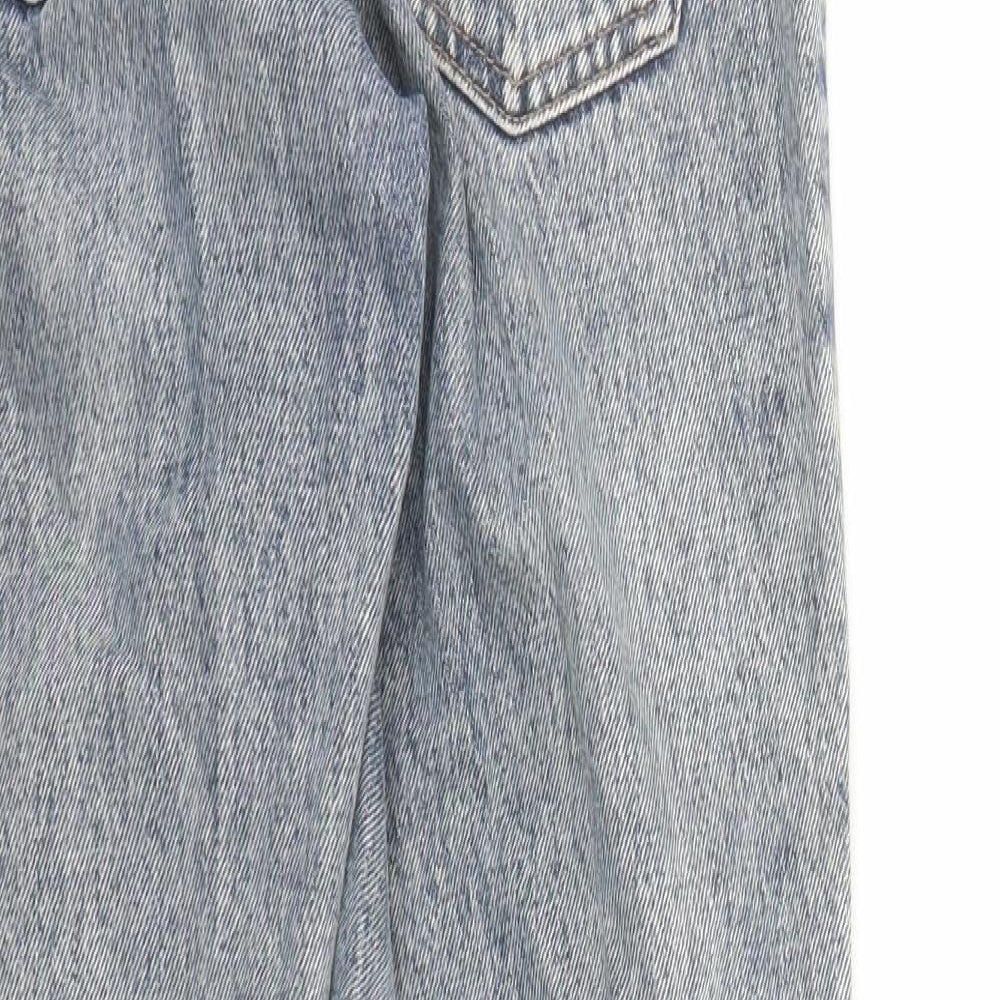 Topshop Womens Blue Cotton Mom Jeans Size 26 in L30 in Regular Zip