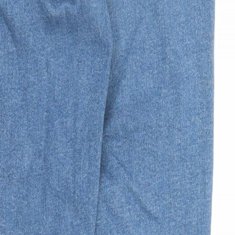 Topshop Womens Blue Cotton Skinny Jeans Size 28 in L27 in Regular Zip