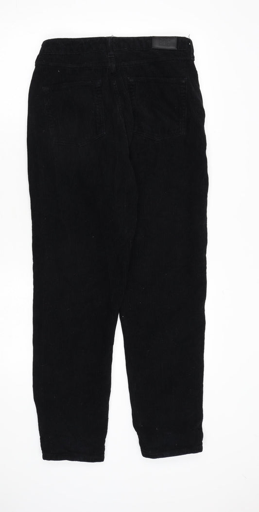 BDG Womens Black Cotton Trousers Size 30 in L32 in Regular Zip