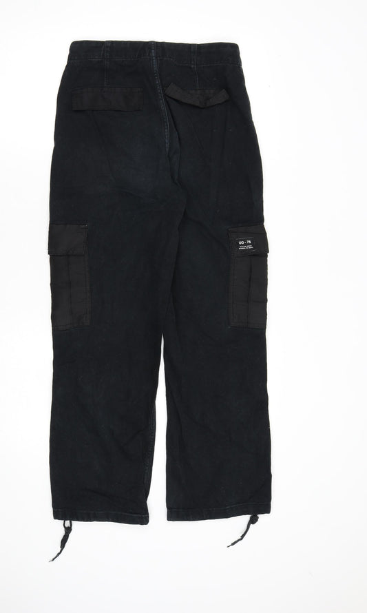 BDG Womens Black Cotton Straight Jeans Size S L27 in Regular Zip