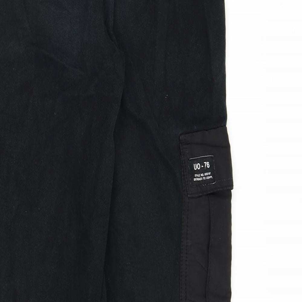 BDG Womens Black Cotton Straight Jeans Size S L27 in Regular Zip