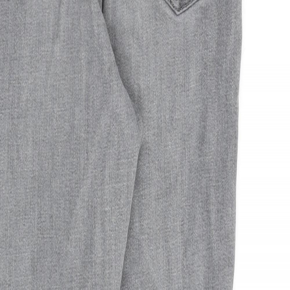 Topshop Womens Grey Cotton Straight Jeans Size 30 in L30 in Regular Zip