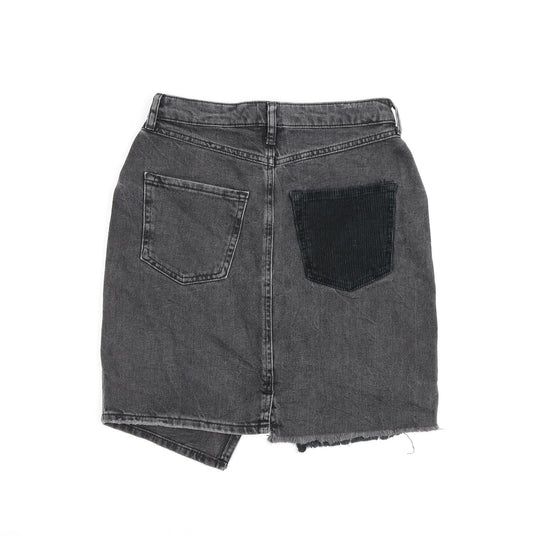 Womens UK Size 8 River Island A-Line Denim Skirt