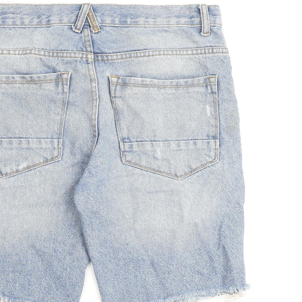 Denim & Co. Mens Blue Cotton Bermuda Shorts Size 30 in L9 in Regular Button