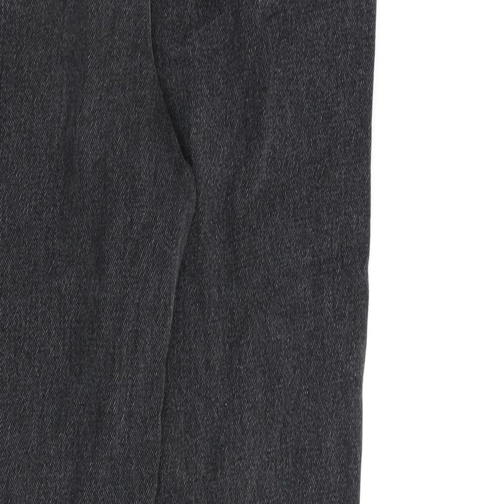 Denim & Co. Womens Grey Cotton Mom Jeans Size 8 L27 in Regular Zip