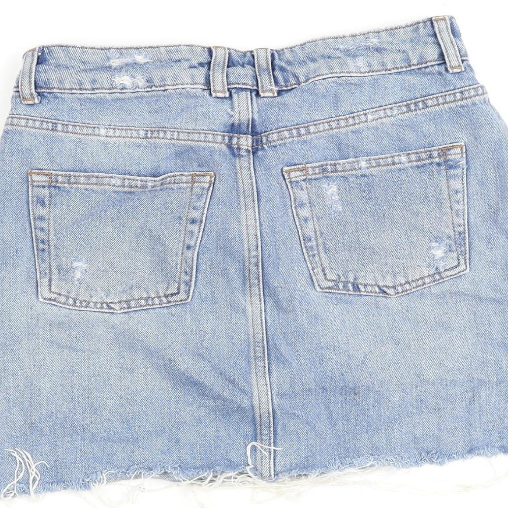 Womens UK Size 8 Topshop A-Line Denim Skirt