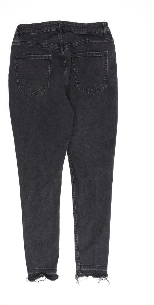 Denim & Co. Womens Grey Cotton Skinny Jeans Size 16 L28 in Regular Zip