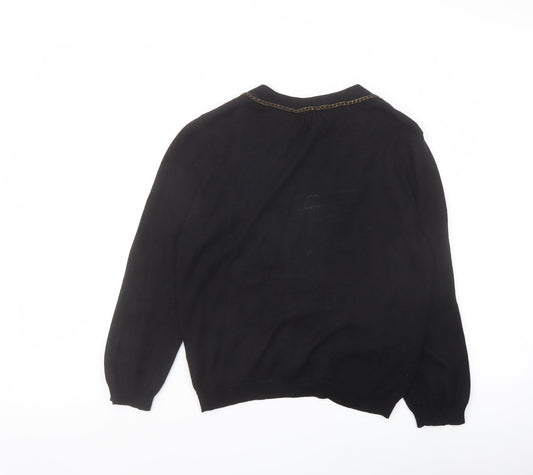 Womens UK Size 10 Wallis Black Cardigan Jumper