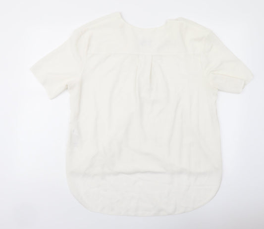 Womens UK Size 14 ASOS Ivory Basic Blouse