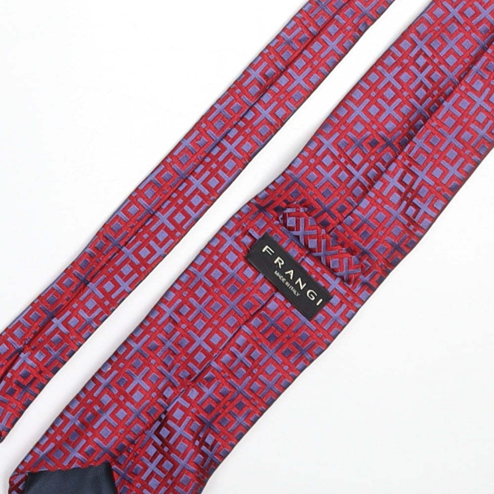 Mens Frangi Multicoloured Geometric Pointed Tie