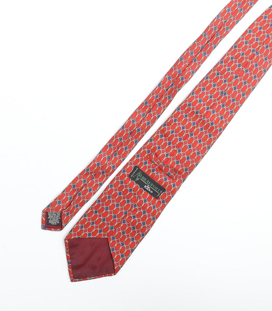Tie Rack Mens Red Geometric Silk Pointed Tie One Size
