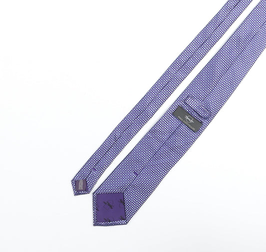 Paul Costelloe Mens Blue Plaids & Checks Silk Pointed Tie One Size