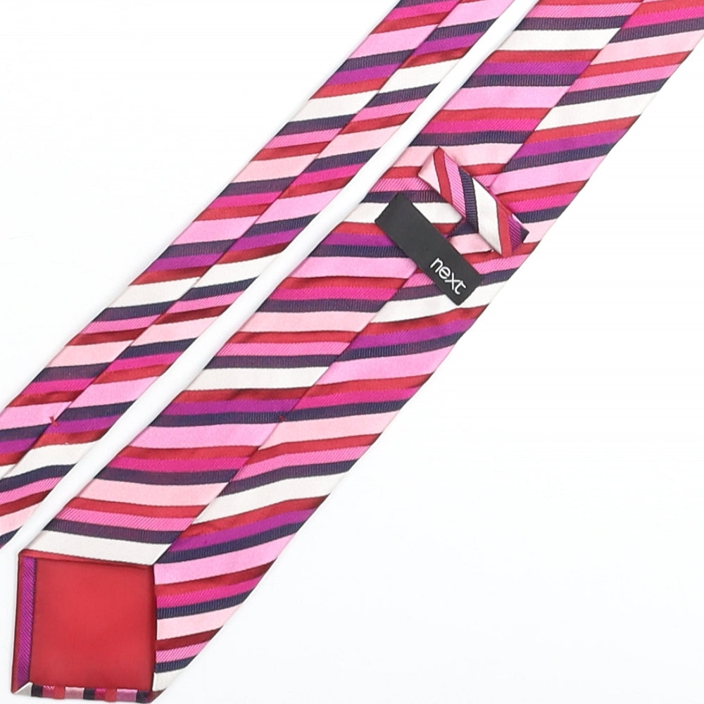 Mens NEXT Multicoloured Striped Pointed Tie