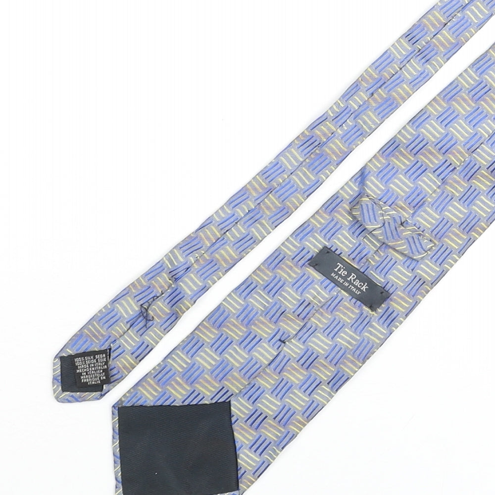 Tie Rack Mens Multicoloured Geometric Silk Pointed Tie One Size